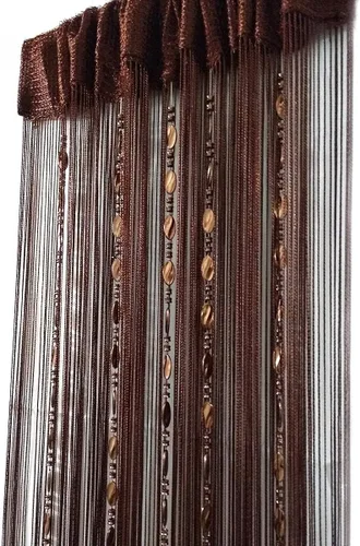 Vista 18 de ave split - Cortina decorativa para puerta, pared, ventana, 39.37 x 78.74 pulgadas (100 x 200 cm), diseño de borlas y cuentas, adecuada para Negro