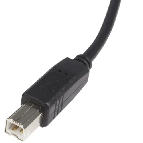 Vista 3 de StarTech. com Cable de impresora USB de 5.9ft - USB 2.0 A a B - Cable de impresora - Negro - USB A a B (USB2HAB6)