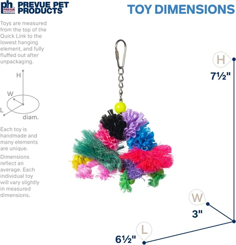 Vista 2 de Prevue Pet Products 62636 Calypso Creations Over The Rainbow Bird - Juguete multicolor, mediano