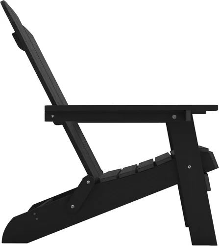Vista 9 de MXIMU Silla Adirondack plegable para exteriores: sillas Adirondack fáciles de montar y cómodas, silla de plástico compuesto para todo tipo de clima