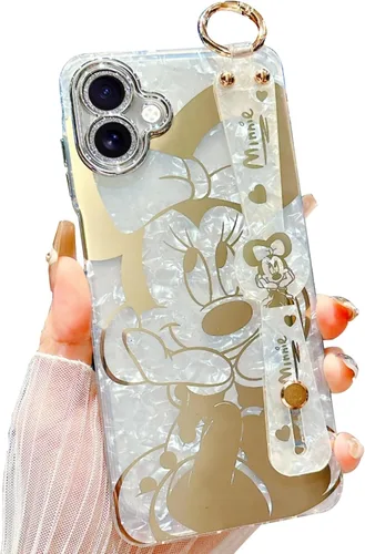 Vista 14 de para Galaxy A05s Funda con Correa para Muñeca y Soporte de Patada, Cubierta Ultra Delgada con Patrón de Animales IMD, Protección a Prueba de Golpes