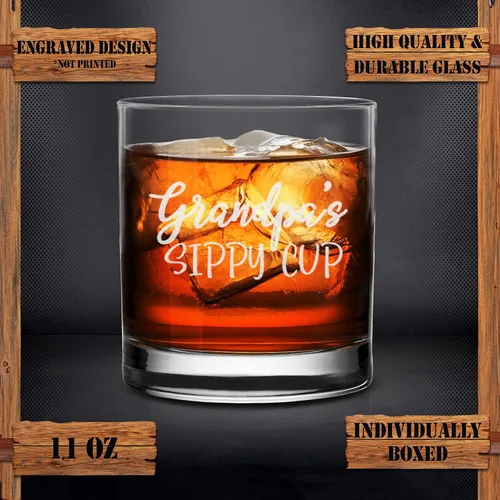 Vista 3 de Vaso de whisky Grandpa's Sippy Cup - Divertido regalo de cumpleaños para papá