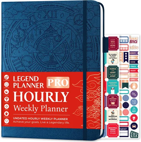 Vista 8 de Legend Planner PRO horario semanal y diario - Organizador con franjas horarias. Diario de citas y agenda para trabajo y vida personal, A4