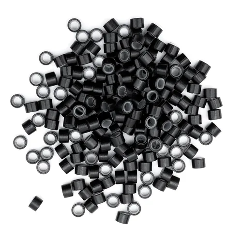 Vista 7 de Hairro Silicona Nano Anillo Perlas 200pcs 0.118 in Para Nano Link Cabello Kertain Cabello Humano Extensiones Beige