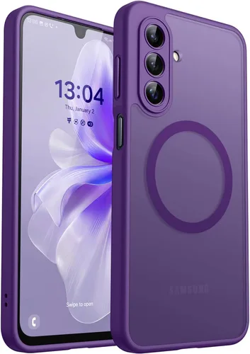 Vista 20 de CANSHN Funda diseñada para Samsung Galaxy A16-5G [protección completa de la cámara] [compatible con Magsafe] funda protectora trasera translúcida