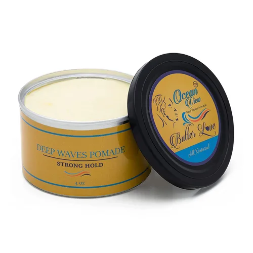 Vista 8 de OCEAN VIEW DEEP WAVES POMADE Butter Love (grasa de ondas naturales con manteca de karité de 4 onzas) y pomada Ocean View