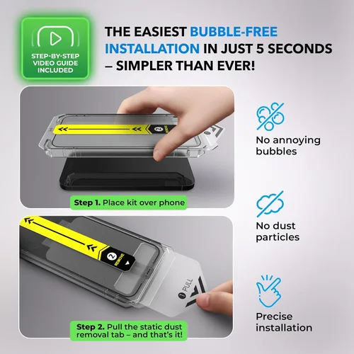 Vista 2 de Deppa Pack de 2 Protector de pantalla para iPhone Air (6.5") con bandeja de instalación inteligente Libre de polvo y burbujas Vidrio