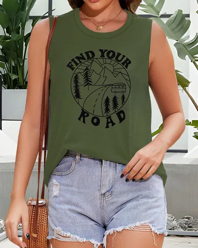 Vista 5 de Camisetas sin mangas para mujer, de verano, informales y holgadas, blusas tipo túnica