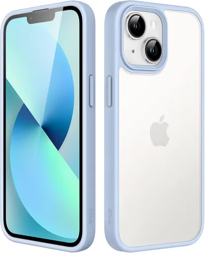 Vista 26 de JETech Funda mate para iPhone 13 de 6.1 pulgadas, a prueba de golpes, protección contra caídas de grado militar, cubierta trasera translúcida