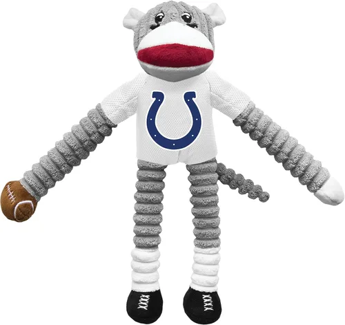 Vista 12 de Littlearth NFL Sock Monkey Pet Toy, Team Color, One