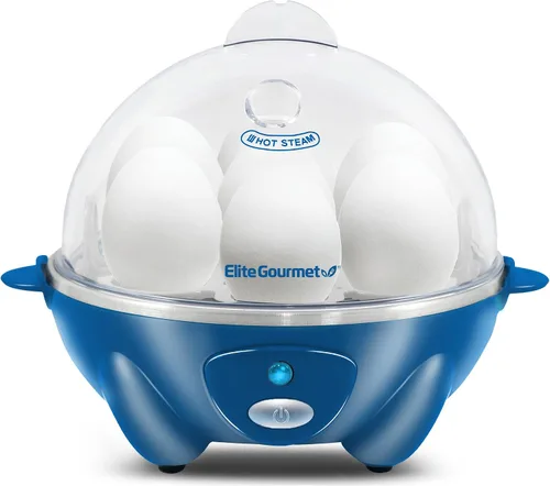Vista 11 de Elite Gourmet EGC710DKG Cocedor Rápido de Huevos, 7 Huevos Hervidos Fáciles de Pelar, Duros, Medianos, Suaves, Escalfador, Máquina para Omelettes