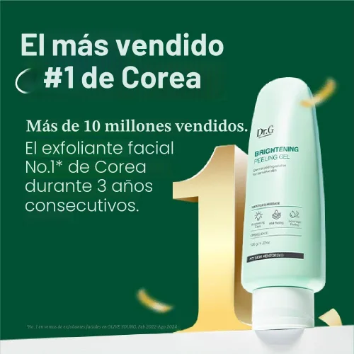 Vista 3 de Dr. G Gel Exfoliante Iluminador, cuidado de la piel coreano para una piel radiante, exfoliante facial Aqua Gommage, ácido hialurónico, ceramidas