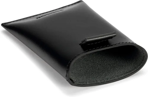 Vista 9 de HISCOW Tarjetero con solapa para dispensar tarjetas - piel de becerro italiana (negro)