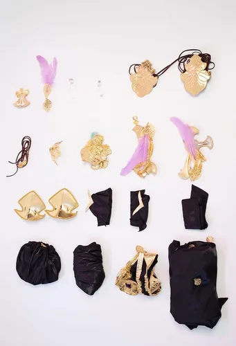 Vista 4 de miccostumes Disfraz de cosplay para mujer, vestido largo de bailarina con pinzas para el cabello