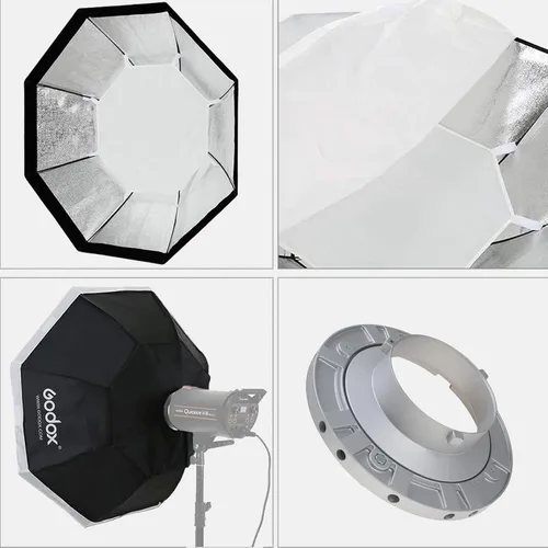 Vista 4 de Godox Octagon Softbox 37" 37.4 in Bowens Mount para Monolight Photo Studio Strobe Iluminación