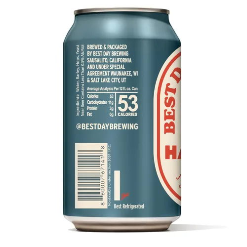 Vista 2 de Best Day Brewing Cerveza artesanal sin alcohol, Hazy IPA, paquete de 12, baja en carbohidratos y baja en calorías NA Hazy IPA, sabor a fruta