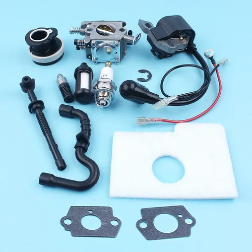 Vista 2 de Piezas de repuesto Fricgore para bobina de encendido de carburador para Stjhl MS180 MS170 018 017 Fueil Oil Fitler Hose Kit Moto Sierra Gasolina