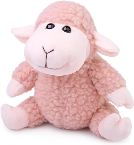 Vista 12 de Peluche de cordero de oveja, suave y lindo juguete de peluche de cordero negro, juguetes de peluche de ovejas para niños, regalos para niños