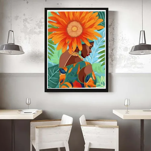 Vista 3 de VAIIEYO Pintura acrílica por números para adultos, mujeres africanas, afroamericanas, kit de pintura al óleo, lienzo, cuadros de dibujo con pinceles