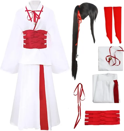 Vista 8 de Jigoku Raku Sagiri Yamada Cosplay Gabimaru Cosplay traje Yuzuriha uniforme kimono conjunto completo