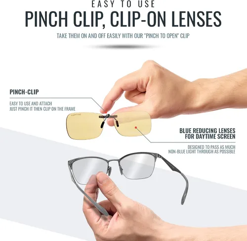 Vista 3 de Spectra479 Lentes con clip para bloquear la luz azul