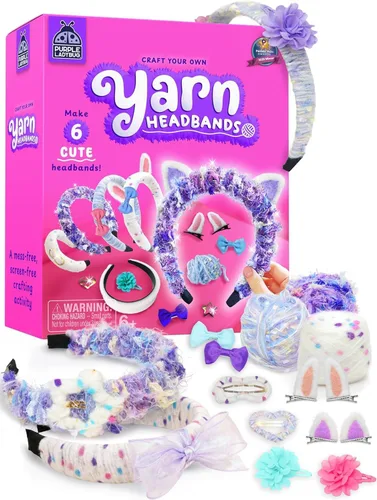 Vista 12 de PURPLE LADYBUG Diademas de sirena para niñas, grandes regalos para niñas de 5 años, manualidades creativas para niños de 4 a 8 años, artes
