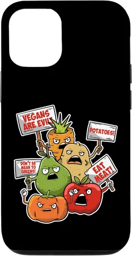 Vista 26 de iPhone 16 Veggie Protest Funny Sayings Vegetable Puns Vegan Jokes Gift Case