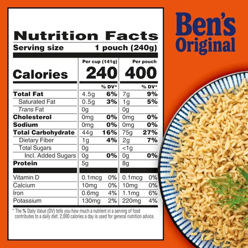 Vista 10 de BEN'S ORIGINAL Ready Rice - Arroz basmati integral, fácil cena lateral, bolsa de 8.5 onzas (paquete de 12)