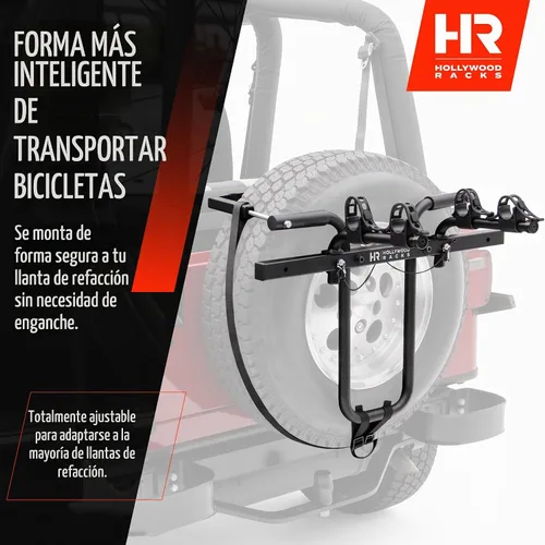 Vista 2 de Hollywood Racks SR1 - Soporte para neumáticos de repuesto para 2 bicicletas