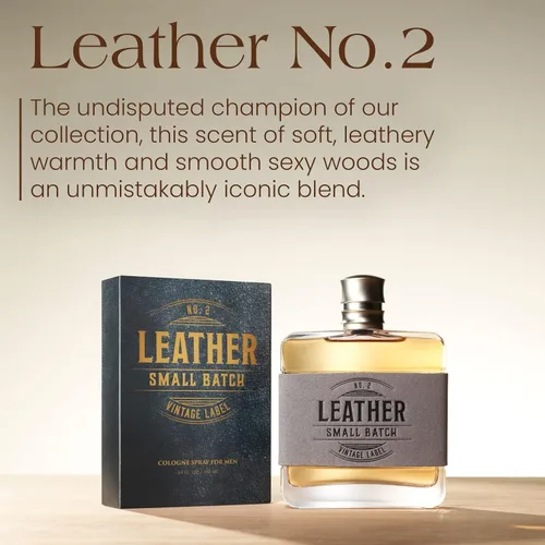 Vista 3 de Tru Western Leather #2 Small Batch - Colonia para hombre, 3.4 fl oz (3.4 fl oz), segura, sexy, moderna