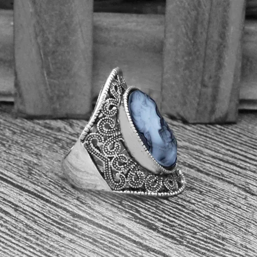 Vista 8 de Vintage Look Lady Queen Cameo Sets For Women Victoria Pendant Cameo Necklace Earrings Ring Bracelet Fashion Jewelry
