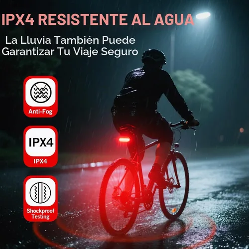 Vista 5 de Luz trasera de bicicleta eléctrica, luz trasera de bicicleta eléctrica de alto brillo, reflector trasero de bicicleta de 48 V con conector SM, luz