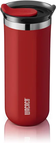 Vista 8 de Taza de viaje Octaroma Classico de WACACO, vaso de viaje de acero inoxidable de doble pared con tapa para beber, 6 fl oz (180ml), ámbar amarillo