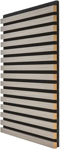 Vista 7 de IZODEKOR Paneles de pared acústicos de madera de 23.5 x 23.5 pulgadas (paquete de 2) – Paneles decorativos absorbentes de sonido para decoración