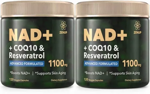 Vista 8 de NAD+ Suplemento 1100 mg NAD con resveratrol y quercetina Enfoque mental 120 cápsulas