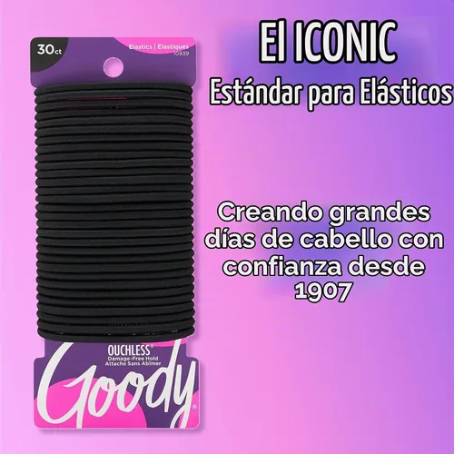 Vista 11 de Goody Ouchless - Lazos elásticos para el cabello, 30 unidades, color negro