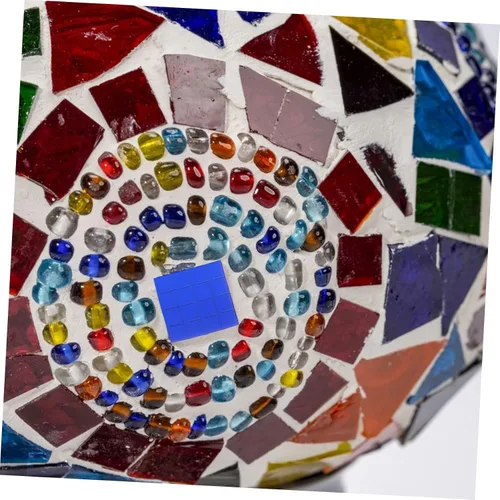 Vista 5 de EXCEART Calcomanías de mosaico, paquete de 6 azulejos de mosaico de espejo de vidrio, calcomanías autoadhesivas para pared, fáciles de limpiar