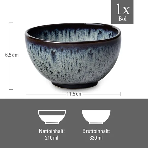 Vista 3 de like. by Villeroy & Boch Arroz Lave gris, 4.5 in ø, gris