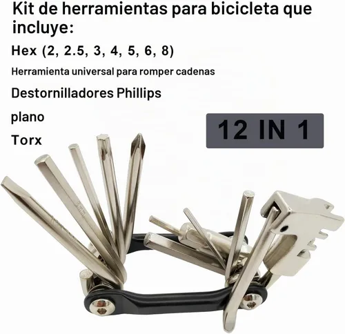 Vista 7 de WIWUE GUO - Herramienta de cadena para bicicleta, kit multiherramienta para bicicleta