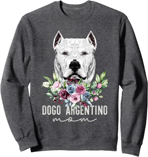 Vista 3 de Dogo Argentino - Sudadera con diseño de perro y mamá, Negro