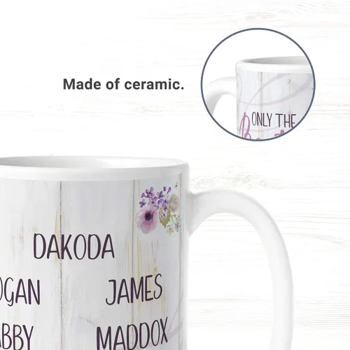 Vista 3 de Let's Make Memories Taza personalizada – Best Moms Get Promoted to Grandma Taza de café personalizada – para abuelas – Personalizar con nombres