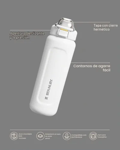 Vista 7 de STANLEY Botella Wellspring, 32 oz, Hammertone Black Hammertone Negro
