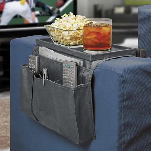 Vista 9 de MioCloth Organizador de reposabrazos de sofá, sillón reclinable, organizador de bolsillo para almacenamiento remoto de TV, organizador de bolsillo