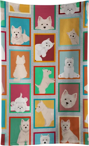 Vista 81 de Caroline's Treasures MLM1160KTWL - Lots of Red Siberian Husky - Toalla de cocina para invitados, toalla de baño decorativa para cara, té, paño