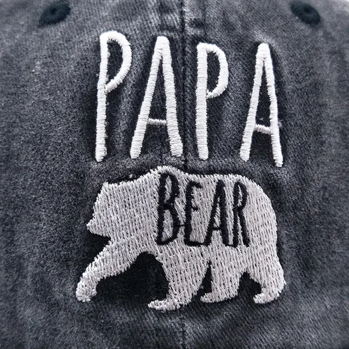 Vista 4 de Waldeal Gorra de béisbol ajustable con bordado de Papa Bear para hombre