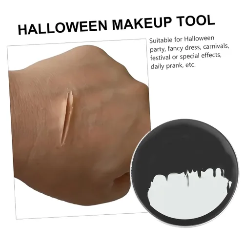 Vista 8 de 1pc Maquillaje Cera Bruja Pintura Cara Maquillaje Halloween Maquillaje Halloween Maquillaje Sangre Gel Halloween Maquillaje Sangre Calavera Pintura