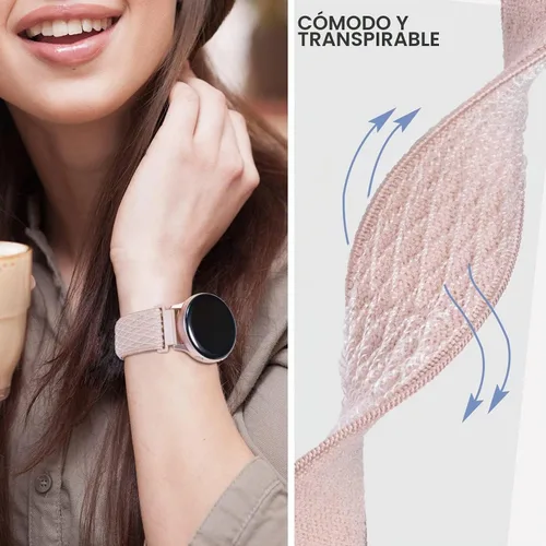 Vista 3 de Bolesi - Paquete de 8 correas elásticas de nylon compatibles con Samsung Galaxy Watch 7/6/5/4/FE, correa de 20 mm para Galaxy 6 Classic/5 Pro/Active