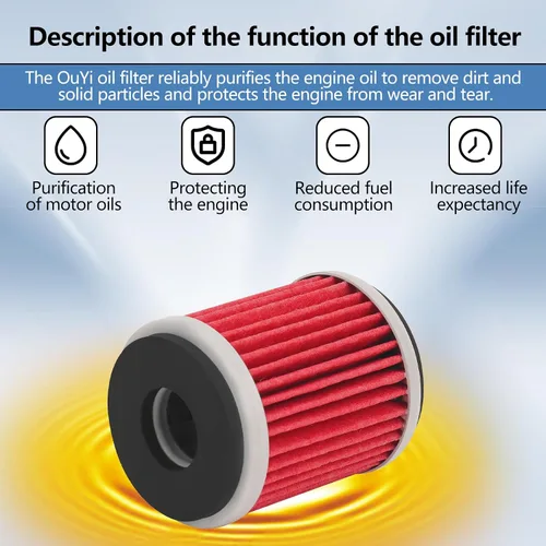 Vista 5 de Filtro de aire de motocicleta y filtro de aceite y bujía de repuesto para Yamaha YFM250R Raptor 250 2008-2013 2XJ-14451-00-00 5D3-13440-00-00