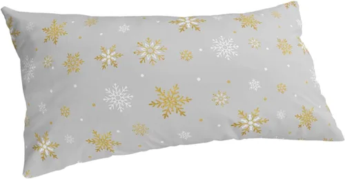 Vista 12 de Fundas de almohada de invierno con copos de nieve de tamaño estándar, 2 paquetes de fundas de almohada suaves para cama, fundas de almohada lumbar