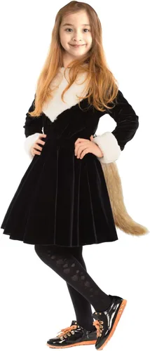 Vista 5 de Ravakeny Cola de zorro, cola de zorro de piel sintética, disfraz de Halloween Cosplay ajustable de cola de zorro peluda para adultos, niños, fiesta